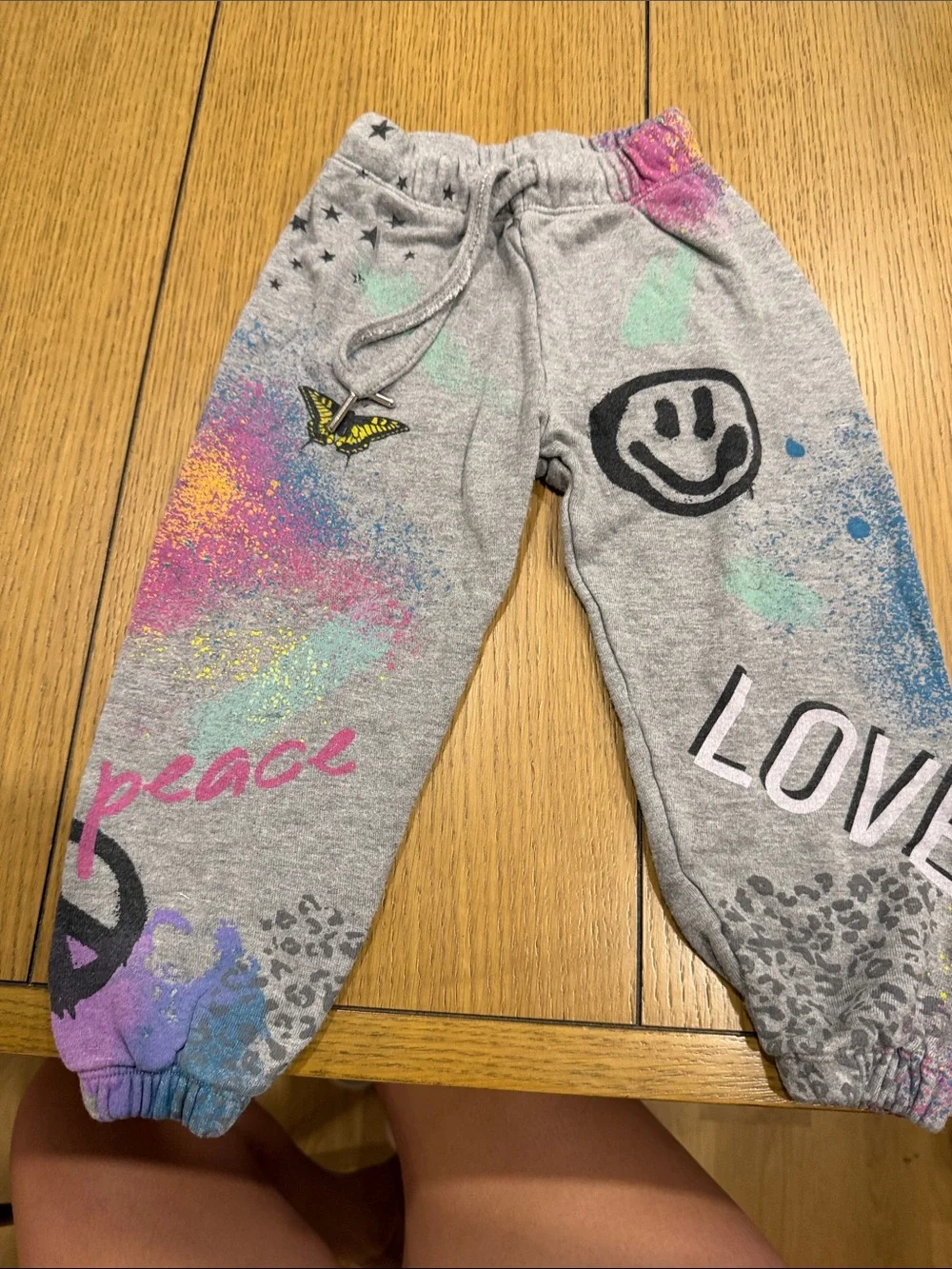 Flowers by Zoe Grey Joggers with Multicolor Graphic Accents